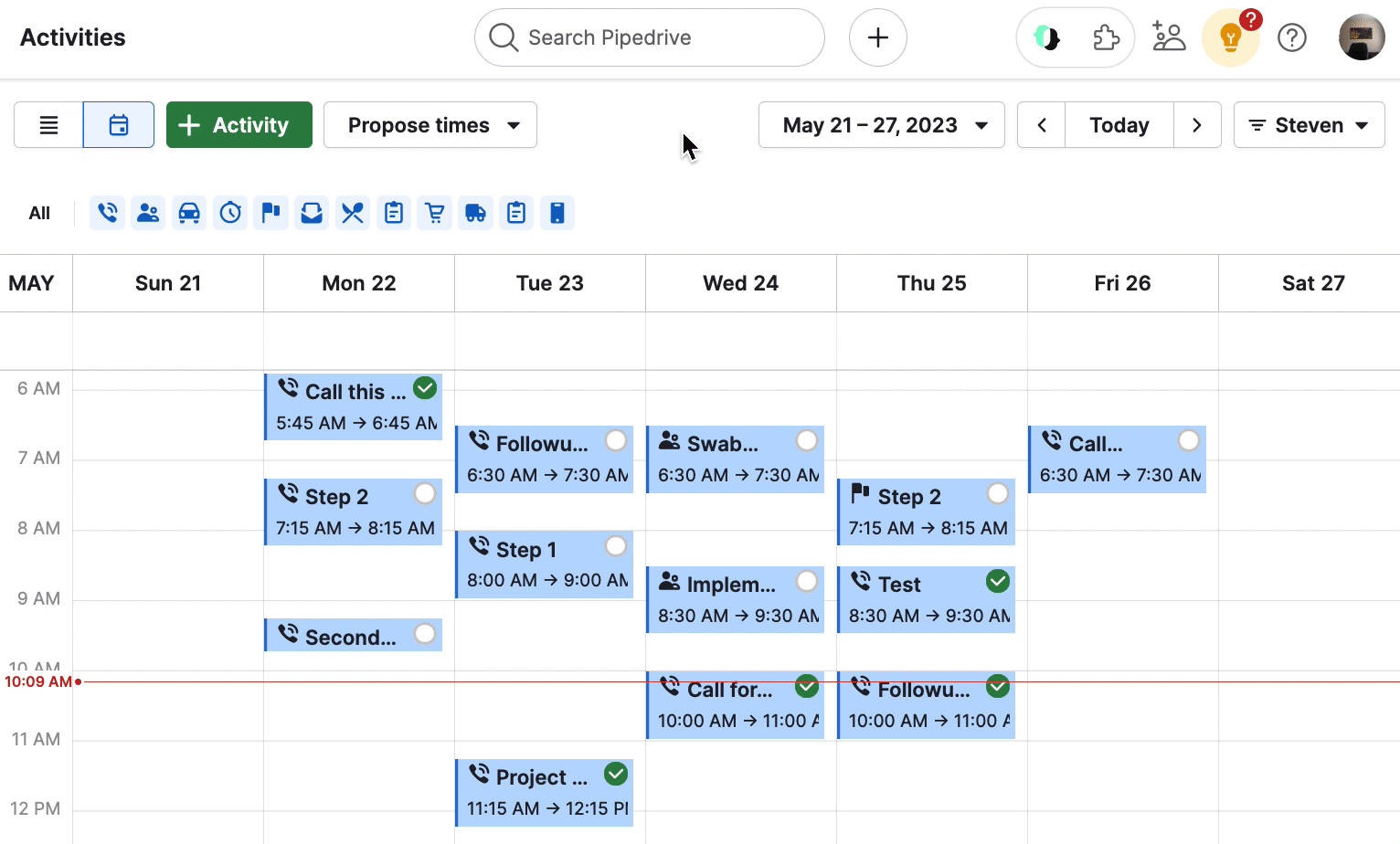 Calendar view Knowledge Base Pipedrive